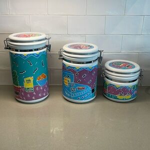 1980s Chaleur by Judith Geiger Canister Set of 3